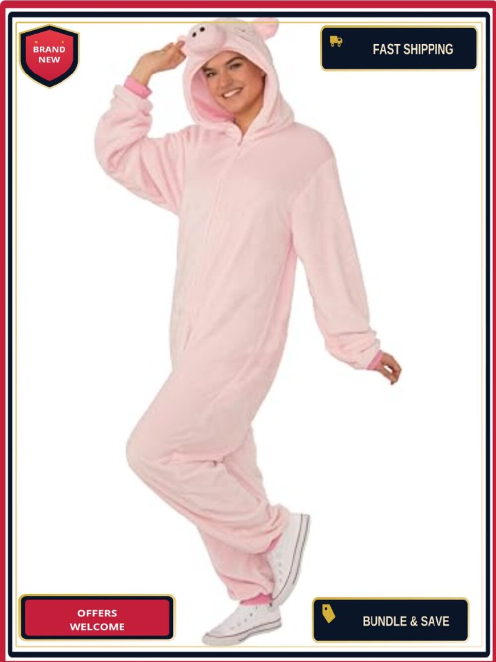 Rubies Comfywear Hooded Jumpsuit Adult Unisex L/XL Costume